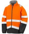 RS450 R450X Result Safe-Guard Printable Safety Soft Shell Jacket Fluorescent Orange / Black colour image